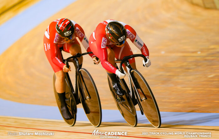 〜2022年のフォト Women's Team Sprint / 2021 Track Cycling World Championships, Roubaix, 太田りゆ（JPN）, 佐藤水菜（JPN）