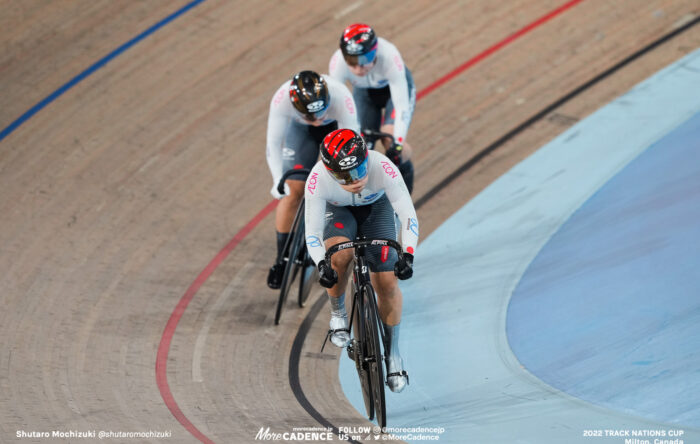 〜2022年のフォト 梅川風子 UMEKAWA Fuko, 太田りゆ OHTA Riyu, 佐藤水菜 SATO Mina, JPN - Japan, Women's Team Sprint, 2022 Track Nations Cup, Milton, Canada