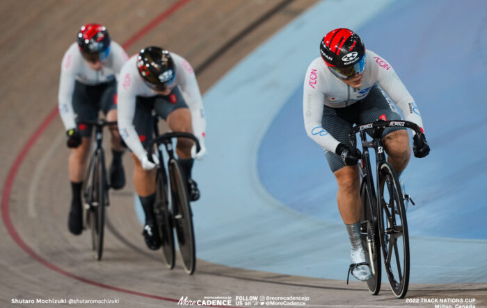 〜2022年のフォト 梅川風子 UMEKAWA Fuko, 太田りゆ OHTA Riyu, 佐藤水菜 SATO Mina, JPN - Japan, Women's Team Sprint, 2022 Track Nations Cup, Milton, Canada