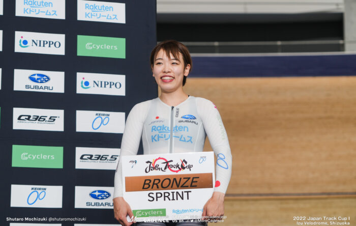 〜2022年のフォト 佐藤水菜, SATO Mina, JPN, 女子スプリント表彰, ジャパントラックカップⅠ, 伊豆ベロドローム