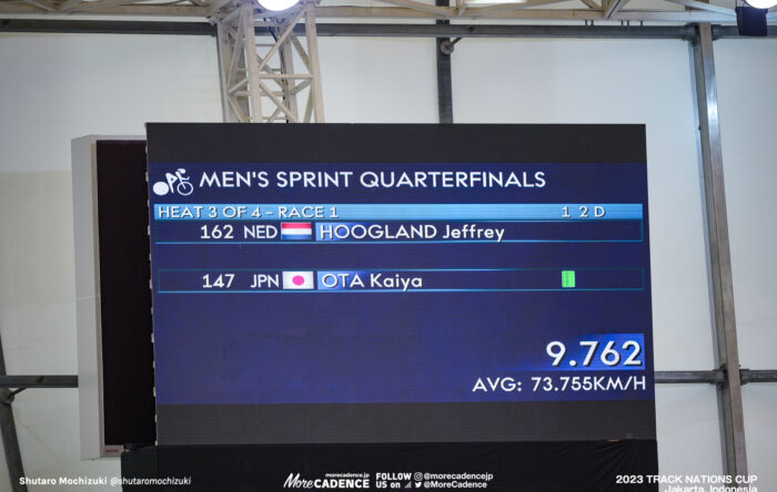 太田海也, 男子スプリント準々決勝, MEN'S Sprint Quarter Finals,, 2023トラックネーションズカップ ジャカルタ, 2023 TRACK NATIONS CUP Jakarta, Indonesia