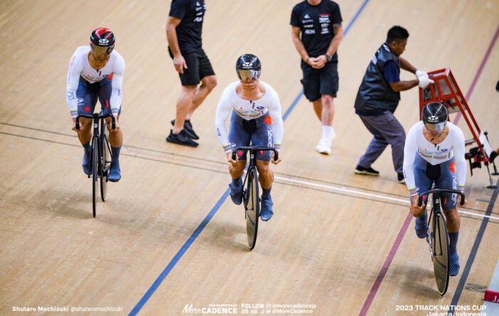長迫吉拓, 太田海也, 小原佑太, 男子チームスプリント1回戦, MEN'S TEAM Sprint 1st Round 2023トラックネーションズカップ ジャカルタ, 2023 TRACK NATIONS CUP Jakarta, Indonesia