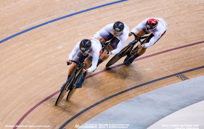 長迫吉拓, 太田海也, 小原佑太, 男子チームスプリント1回戦, MEN'S TEAM Sprint 1st Round 2023トラックネーションズカップ ジャカルタ, 2023 TRACK NATIONS CUP Jakarta, Indonesia