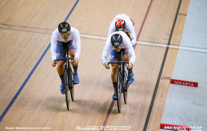 長迫吉拓, 太田海也, 小原佑太, 男子チームスプリント1回戦, MEN'S TEAM Sprint 1st Round 2023トラックネーションズカップ ジャカルタ, 2023 TRACK NATIONS CUP Jakarta, Indonesia