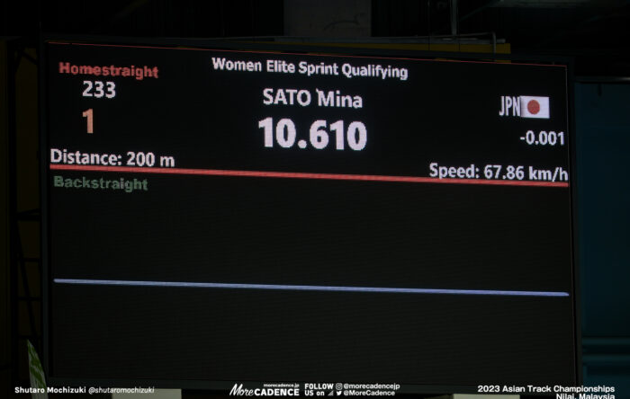 2023アジア選手権トラック 女子スプリント 佐藤水菜