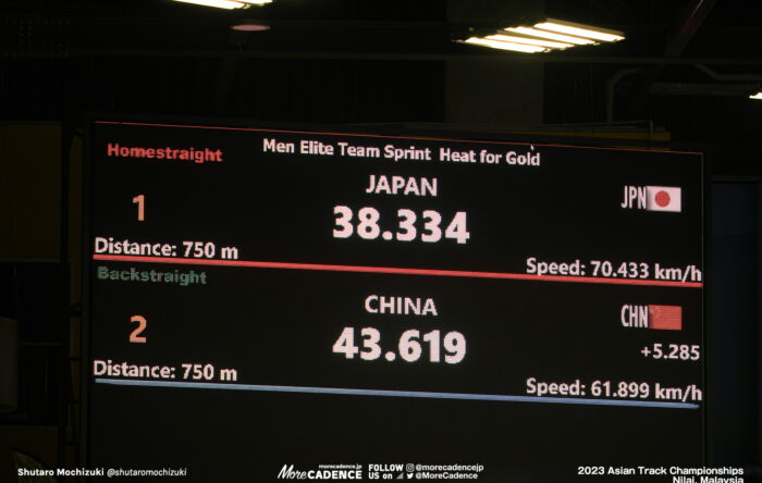 2023アジア選手権トラック 男子チームスプリント 太田海也 小原佑太