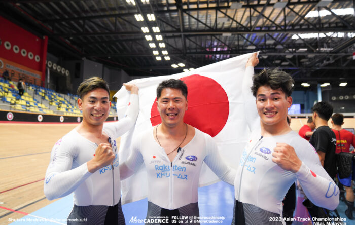 フォトギャラリー 2023アジア選手権トラック 男子チームスプリント 小原佑太 長迫吉拓 太田海也