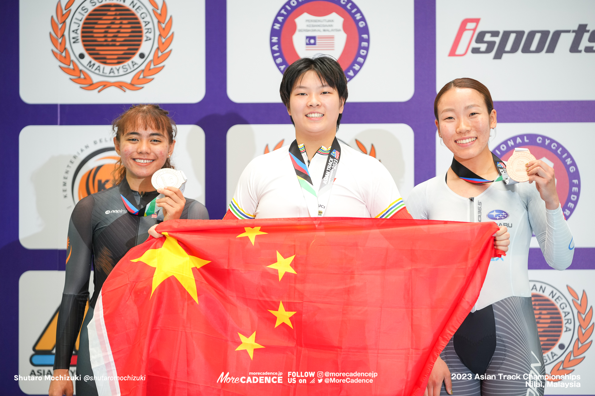 酒井亜樹, ジャン・ユールー, JIANG Yulu, CHN, ニューラル・モフダスリ, MOHD ASRI Nurul Izzah Izzati, MAS, 女子500mTT, WOMEN'S 500mTT, 2023アジア選手権トラック, 2023 Asian Track Championships Nilai, Malaysia