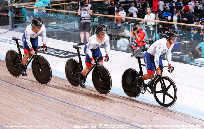 2023世界選手権トラック 男子チームスプリント 長迫吉拓 太田海也 小原佑太