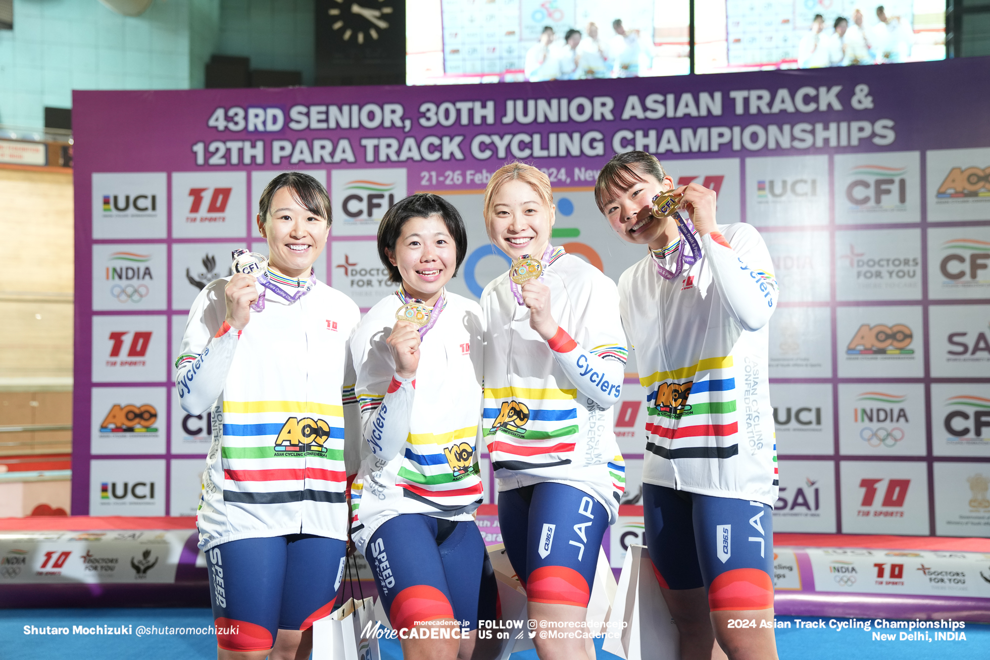 2024アジア選手権 女子チームパシュート 垣田真穂 内野艶和 池田瑞紀 梶原悠未