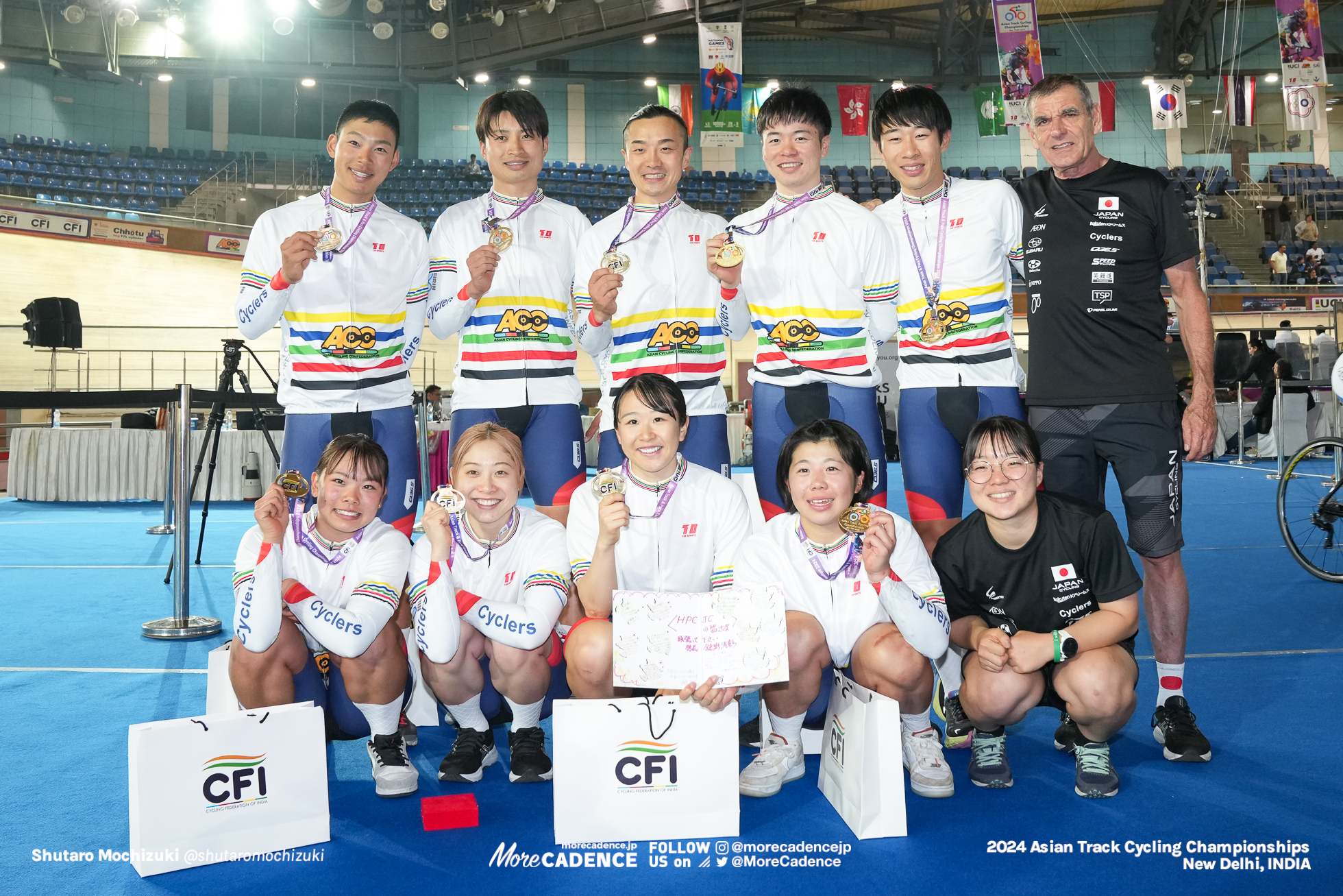 2024アジア選手権 女子チームパシュート 水谷彩奈 池田瑞紀 梶原悠未 内野艶和 垣田真穂 今村駿介 橋本英也 窪木一茂 兒島直樹 松田祥位 ダニエル・ギジガー