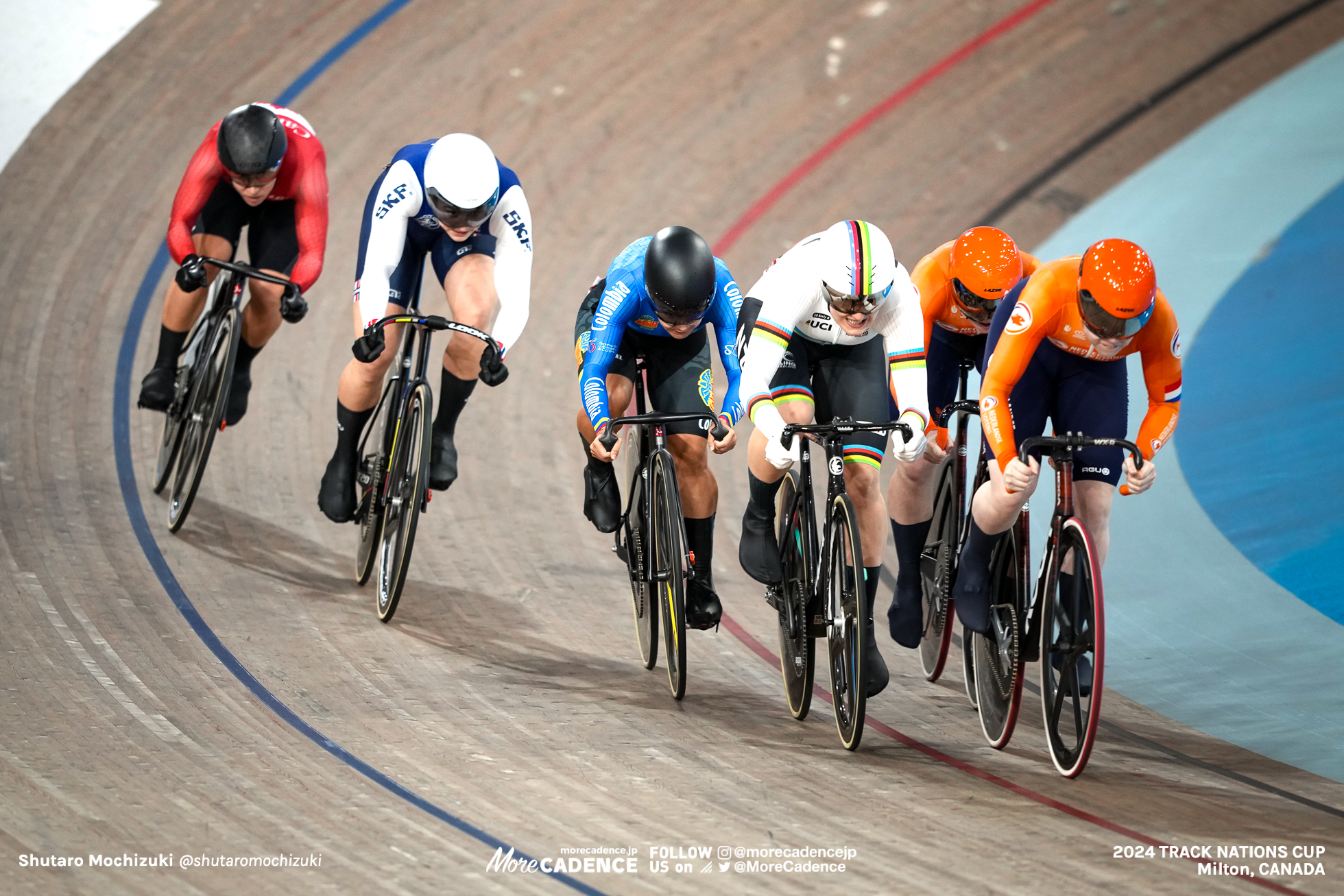 エルレス・アンドリュース, ANDREWS Ellesse, NZL, ステフィー・ファンデルピート, van der PEET Steffie, NED, ローリン・ジェネスト, GENEST Lauriane, CAN, ヘッティ・ファンデルヴォウ, van de WOUW Hetty, NED, マーサ・バヨナ, BAYONA PINEDA Martha, COL, マチルド・グロ, GROS Mathilde, FRA, 女子ケイリン 決勝 1-6, WOMEN'S Keirin Final 1-6, 2024トラックネーションズカップ ミルトン, 2024 UCI TRACK NATIONS CUP Milton, Canada