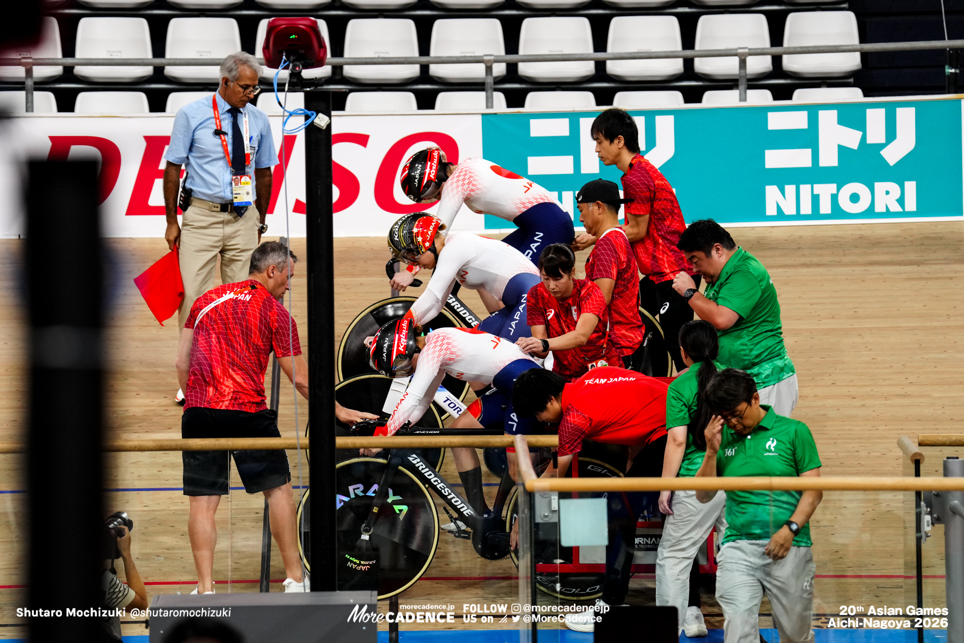 酒井亜樹, 佐藤水菜, 仲澤春香, 女子チームスプリント予選, Women's Team Sprint, Qualifying, Asian Games, Aichi-Nagoya, 伊豆ベロドローム, アジア競技大会